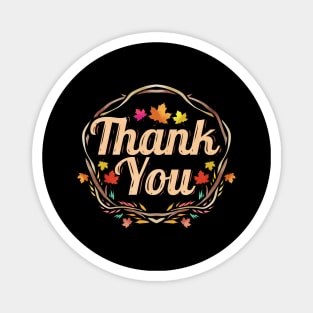 Thank You Wreath From Branches Autumn Thanksgiving Magnet